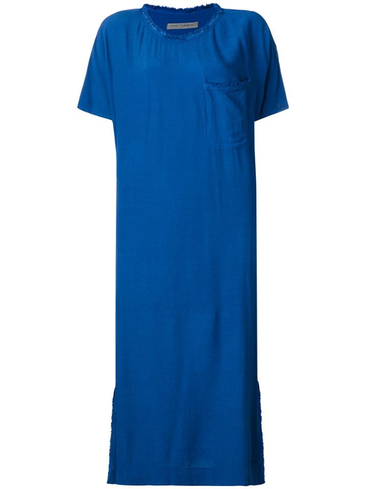 Raquel Allegra Boxy Distressed Dress - Blue