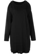 Mm6 Maison Margiela Open Shoulder T-shirt Dress, Women's, Size: S, Black, Viscose/cotton