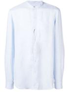 Giorgio Armani Band Collar Shirt - Blue