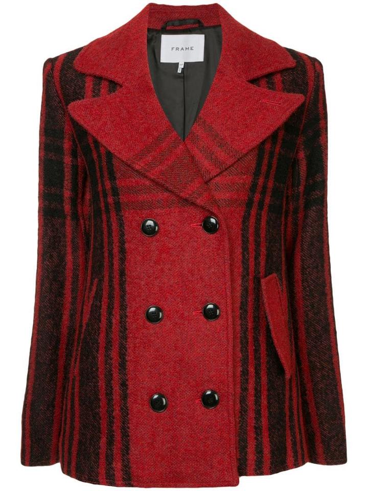 Frame Buffalo Check Peacoat - Red