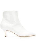Polly Plume Ankle Boots - White