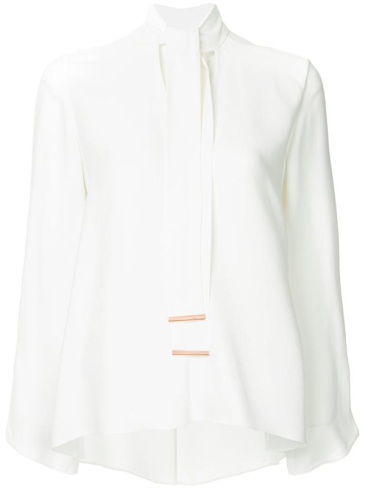 Ginger & Smart Tie Neck Blouse - White