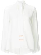 Ginger & Smart Tie Neck Blouse - White