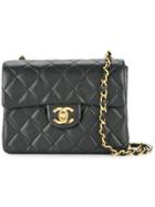 Chanel Vintage Diamond Quilted Crossbody Bag - Black