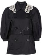 Simone Rocha Double-breasted Belted Coat - Black