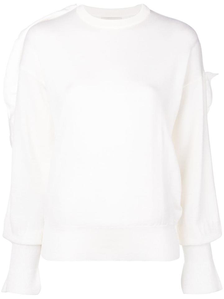 Laneus Frill Sleeve Top - White