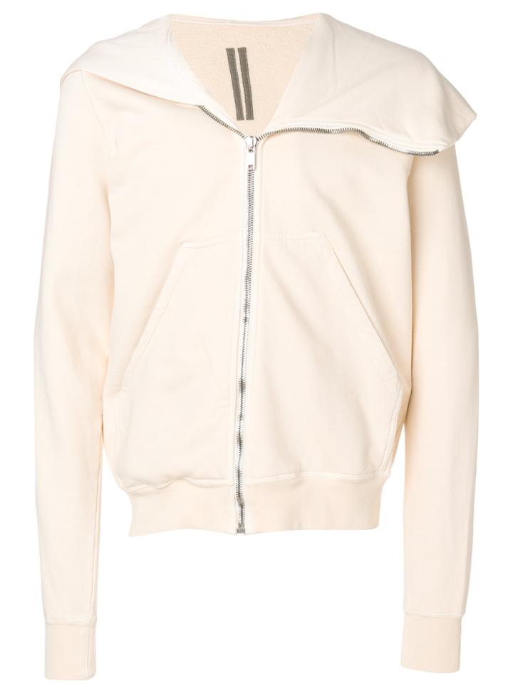 Rick Owens Drkshdw Asymmetric Zipped Hoodie - Nude & Neutrals