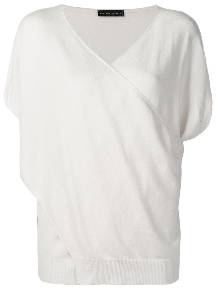 Fabiana Filippi Wrap-style Cashmere Top - Neutrals