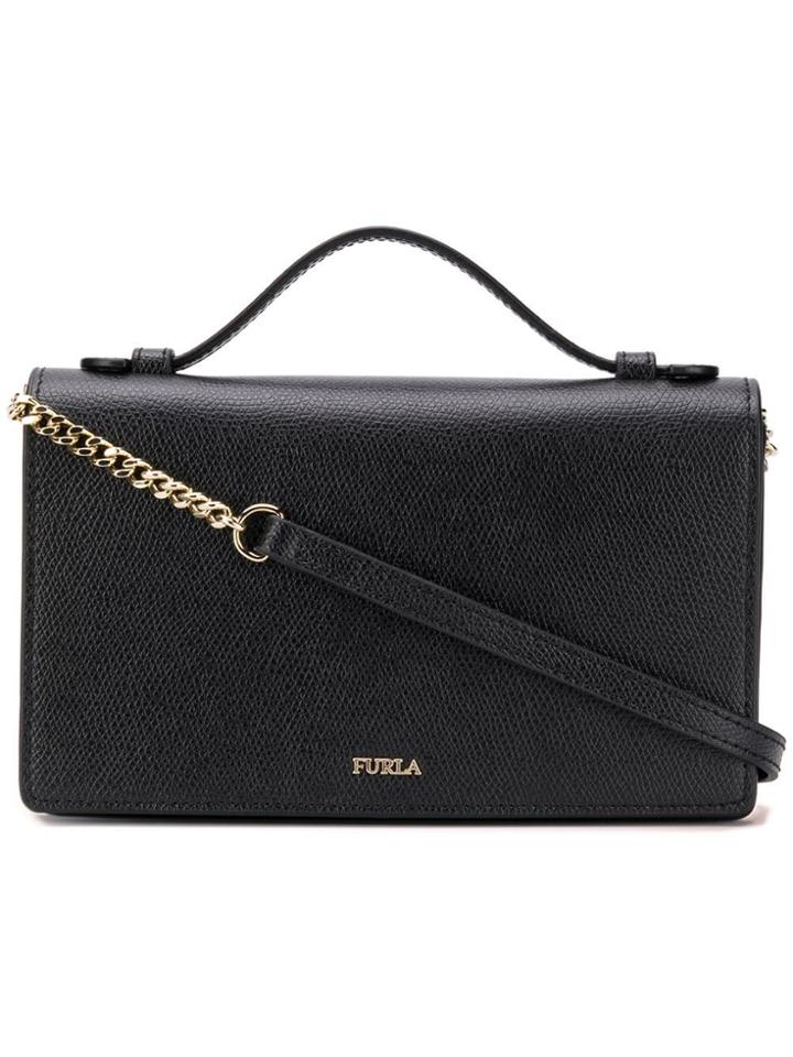 Furla Foldover Top Bag - Black