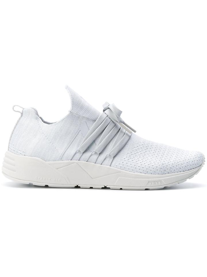 Arkk Textured Knit Sneakers - Grey