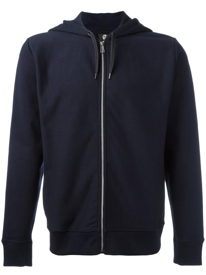 Ps By Paul Smith Zip Hoodie, Men's, Size: Large, Blue, Cotton