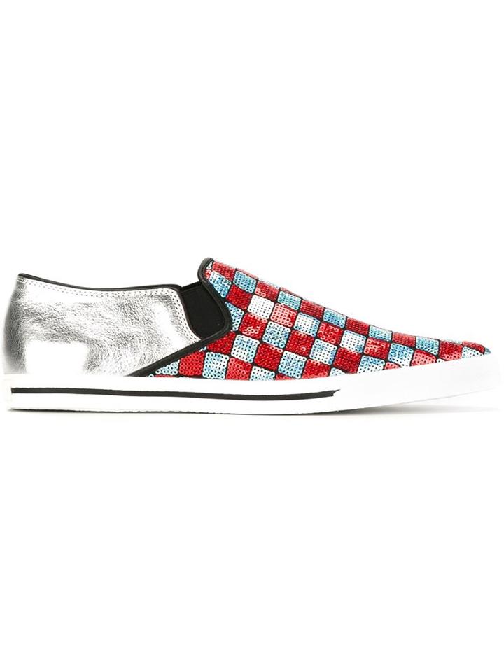 Marc Jacobs Delancey Slip-on Sneakers, Women's, Size: 39, Red, Leather/rubber/pvc