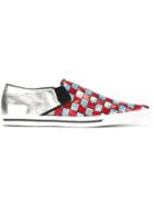Marc Jacobs Delancey Slip-on Sneakers, Women's, Size: 39, Red, Leather/rubber/pvc