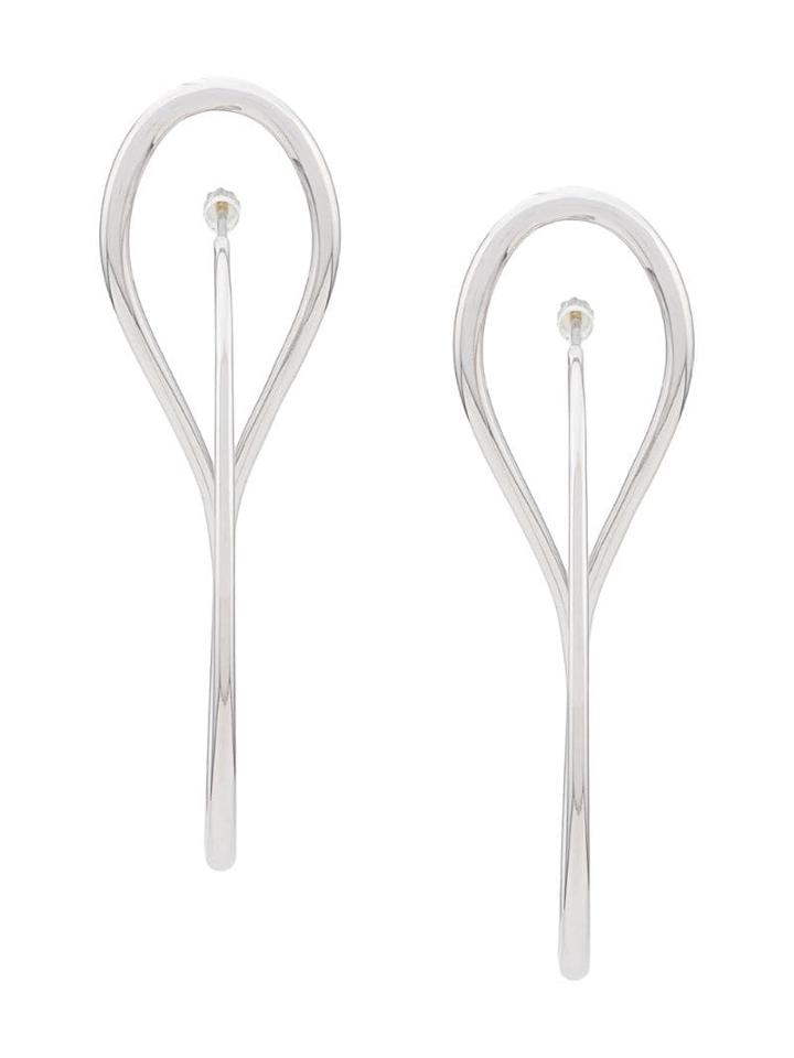 Charlotte Chesnais Needle Hoop Earrings - Silver