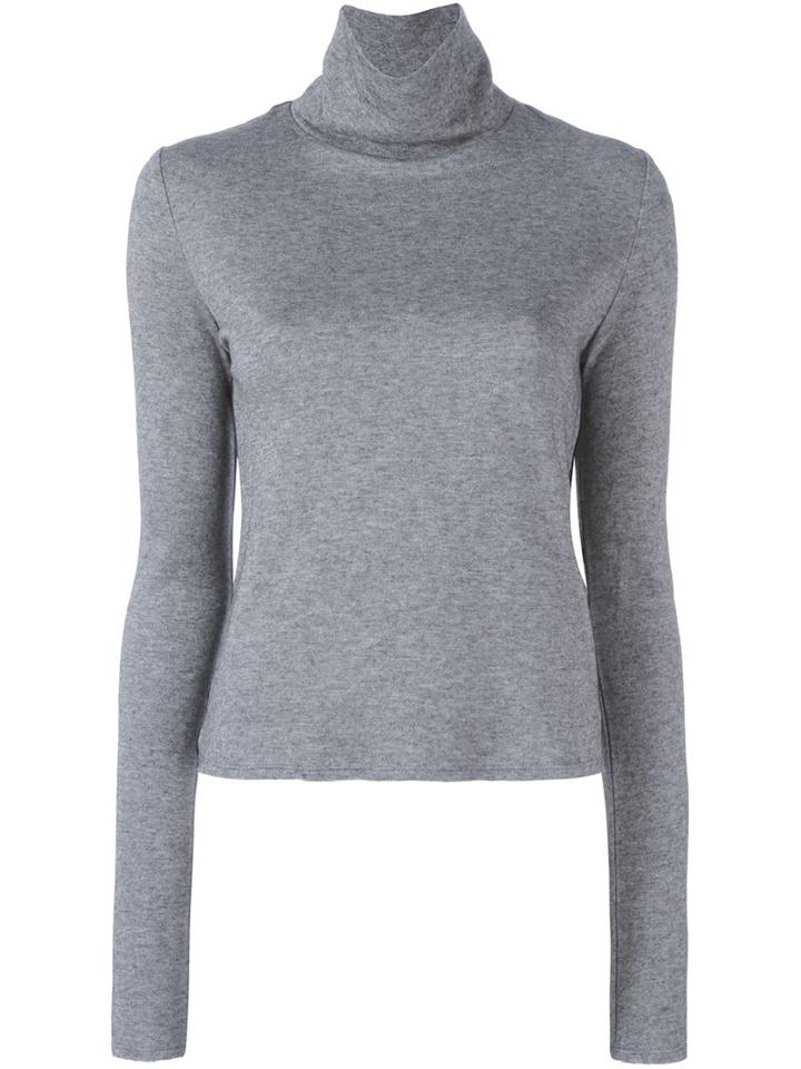 See By Chloé Polka Dot Panel Jumper, Women's, Size: 36, Grey, Polyester/viscose/wool