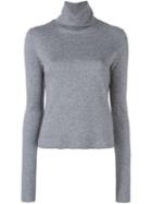 See By Chloé Polka Dot Panel Jumper, Women's, Size: 36, Grey, Polyester/viscose/wool