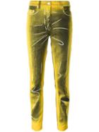 Moschino Trompe-l'oeil Jeans, Women's, Size: 38, Yellow/orange, Cotton/other Fibers