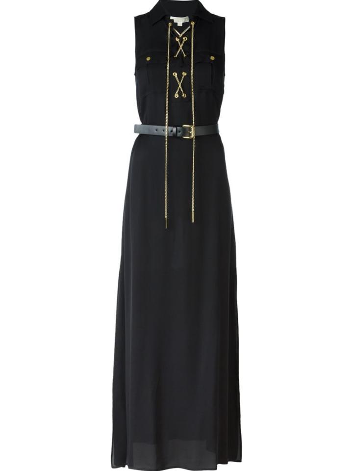 Michael Michael Kors Drawstring Detail Maxi Dress