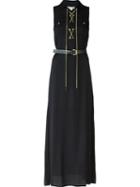 Michael Michael Kors Drawstring Detail Maxi Dress