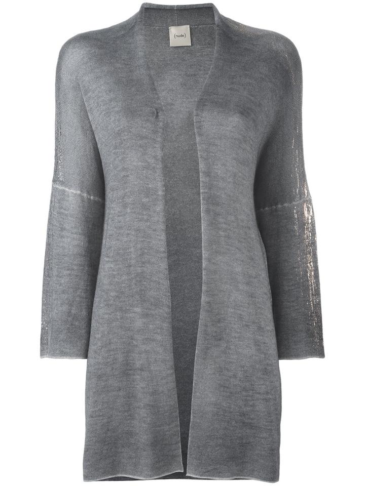 Nude Golden Sleeve Cardigan, Women's, Size: 40, Grey, Wool/silk/cashmere