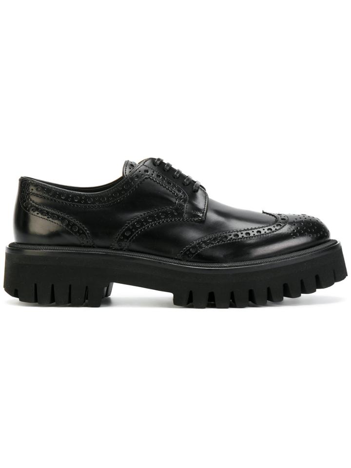 Dolce & Gabbana Ridged Sole Brogues - Black