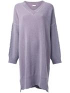 Rito V Neck Oversized Jumper, Women's, Size: 38, Pink/purple, Wool