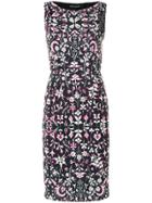 Reinaldo Lourenço Floral Fitted Dress - Black