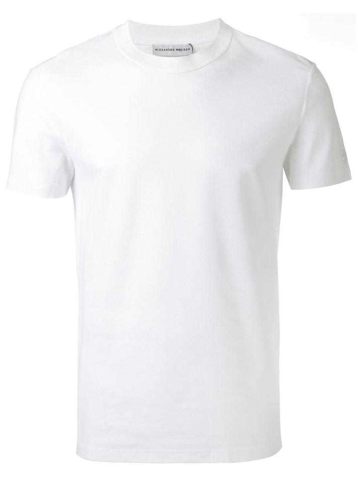 Alexander Mcqueen Zebra Knit T-shirt, Size: Large, White, Cotton