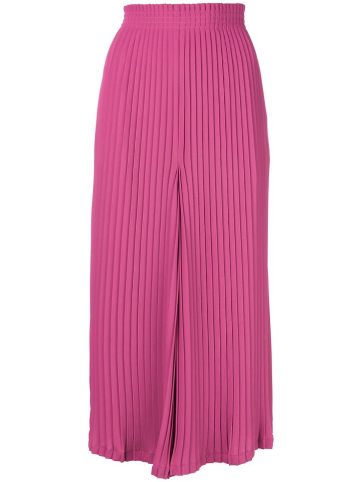 Mm6 Maison Margiela Pleated Front Palazzo Pants - Pink & Purple