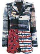 Jean Paul Gaultier Pre-owned Abstract Print Slim Jacket - Blue