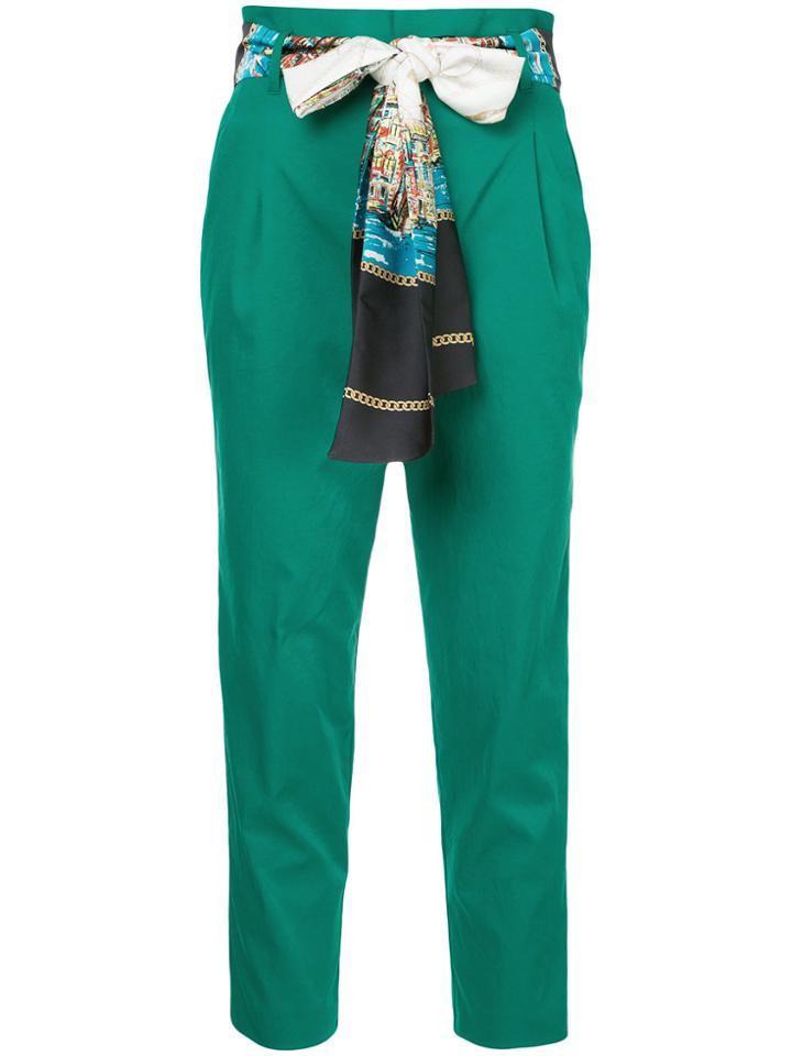 Guild Prime Print Belted Cropped Trousers - Green