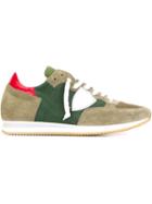 Philippe Model Perforated Panel Sneakers, Men's, Size: 43, Green, Leather/nylon/rubber