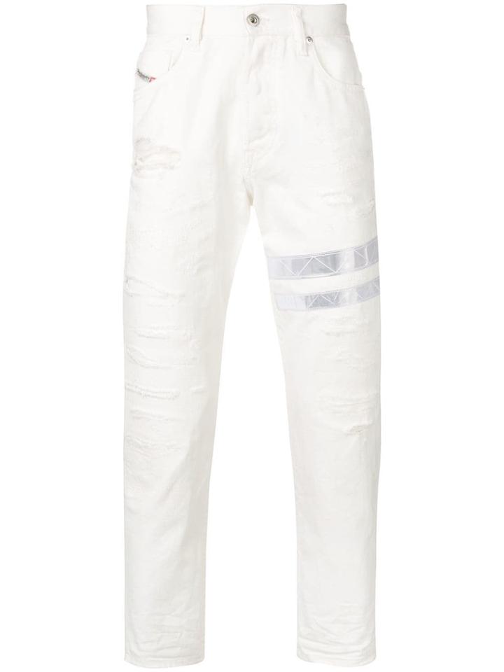 Diesel Slim Distressed Jeans - White