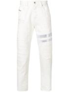 Diesel Slim Distressed Jeans - White