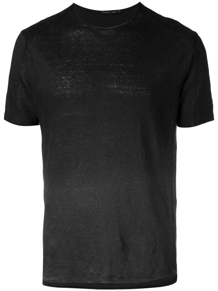 Transit - Ombre T-shirt - Men - Linen/flax - M, Black, Linen/flax