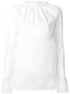 Marni Ruffle Collar Poplin Top, Women's, Size: 40, Cotton