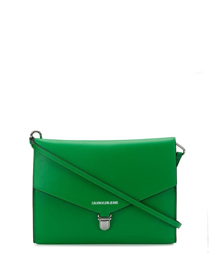 Calvin Klein Jeans Logo Print Shoulder Bag - Green