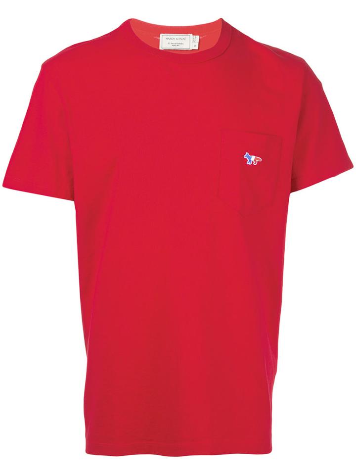Chest Pocket T-shirt - Men - Cotton - M, Red, Cotton, Maison Kitsuné