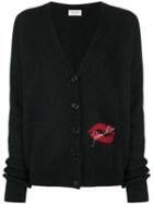 Saint Laurent - Slow Kissing Cardigan - Women - Polyamide/mohair/wool - M, Black, Polyamide/mohair/wool