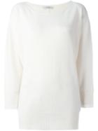 Max Mara Cashmere Bat-wing Sleeve Jumper, Women's, Size: Small, White, Cashmere