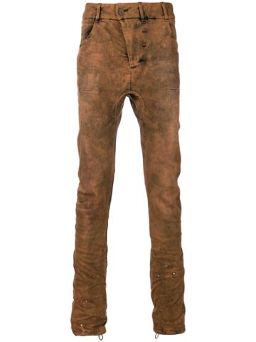Boris Bidjan Vintage Effect Jeans - Yellow & Orange