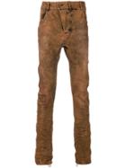 Boris Bidjan Vintage Effect Jeans - Yellow & Orange