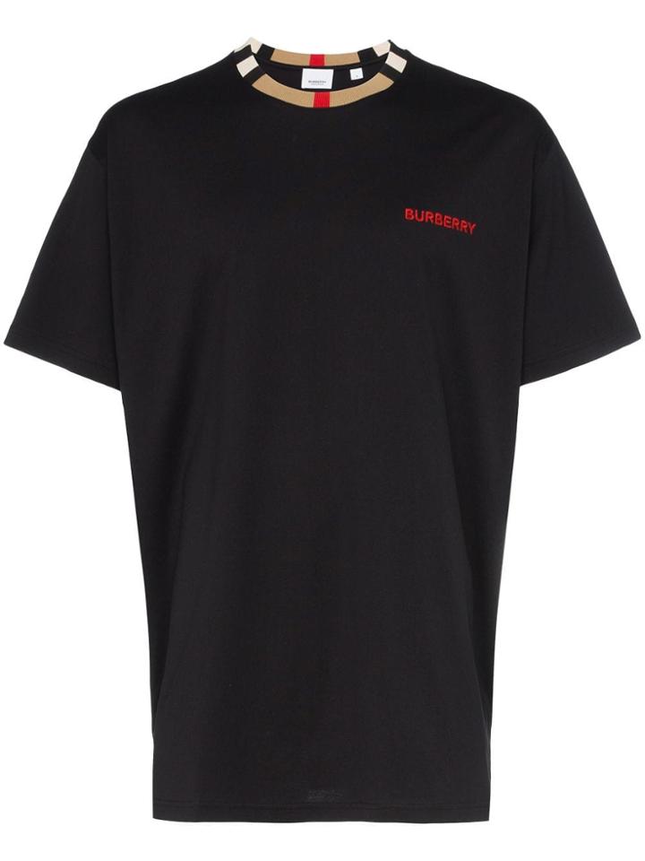 Burberry Jayson Cotton T-shirt - Black