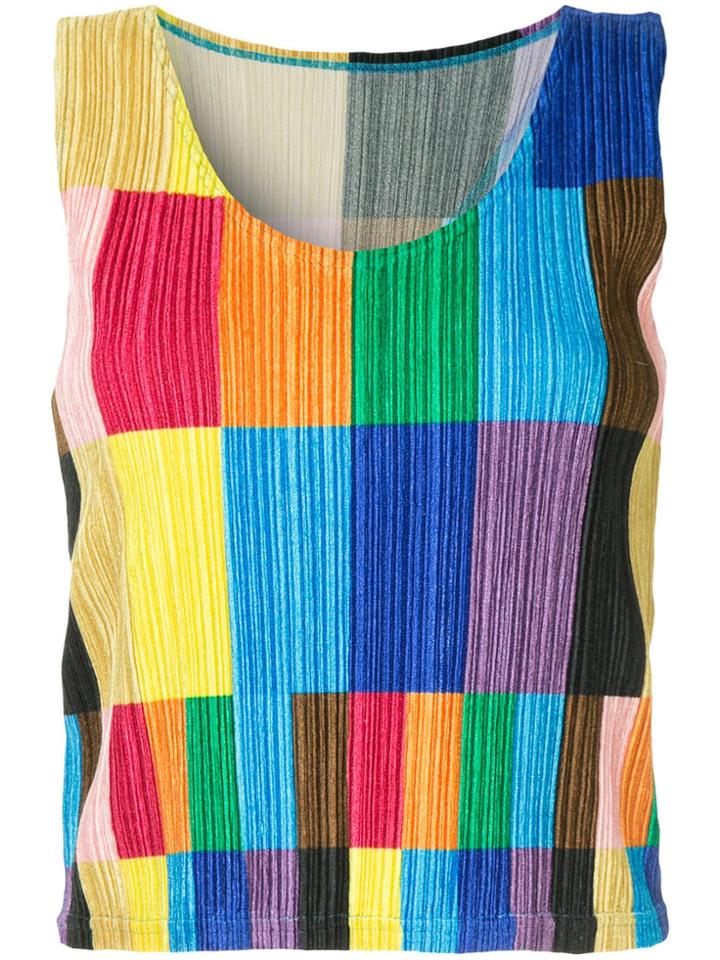Issey Miyake Vintage Pleated Tank Top - Multicolour