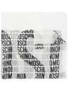 Moschino All-over Logo Scarf - White