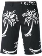Dolce & Gabbana - Palm Print Shorts - Women - Cotton/spandex/elastane - 50, Black, Cotton/spandex/elastane