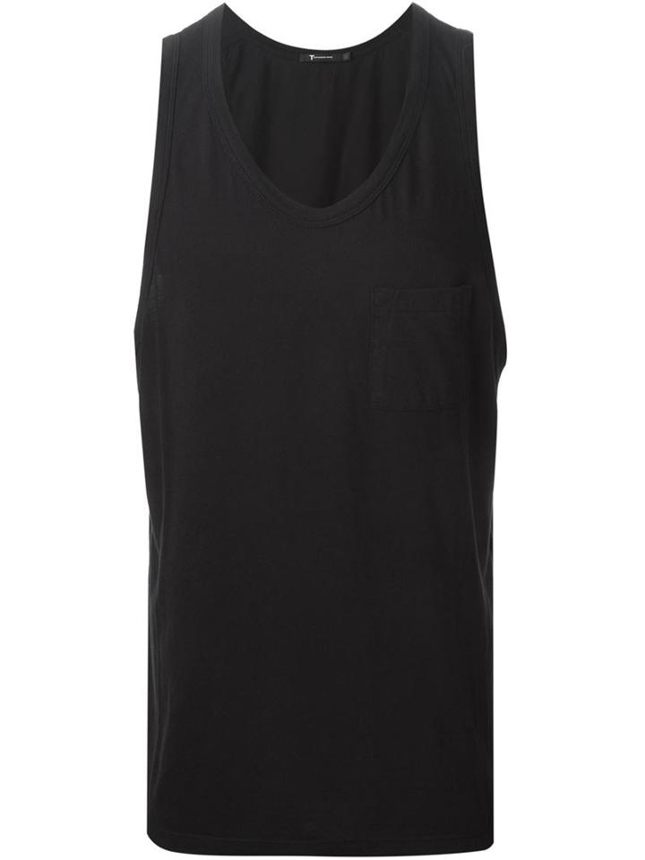 Alexander Wang Scoop Neck Tank Top, Men's, Size: L, Black, Cotton