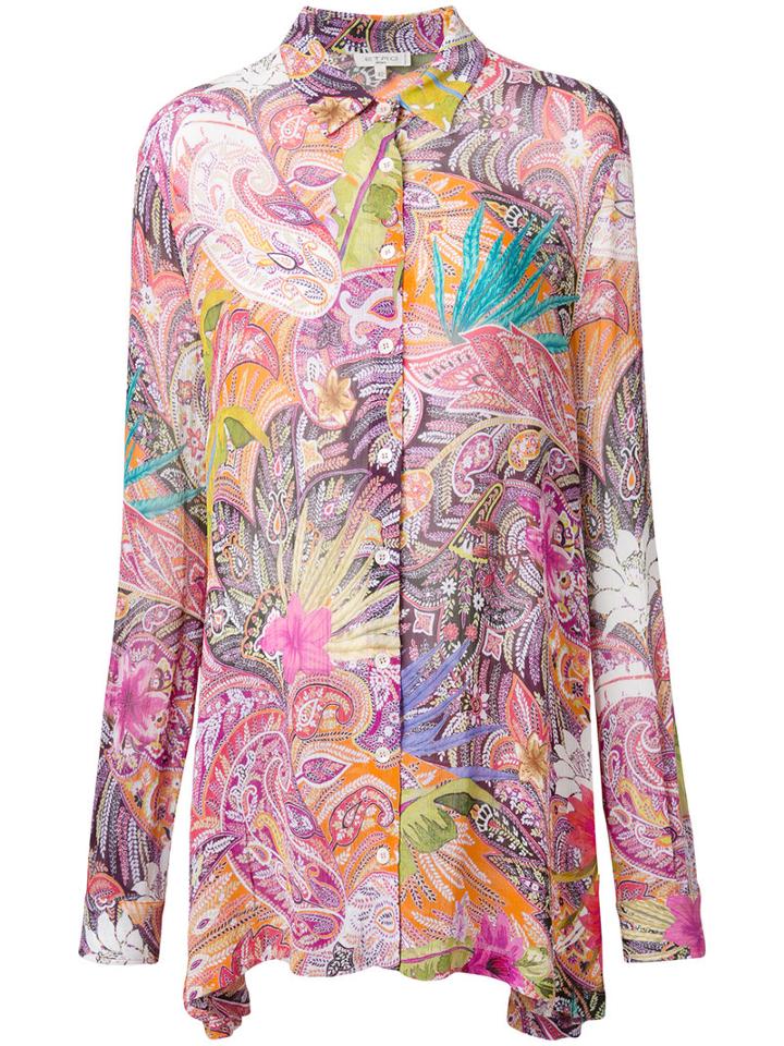 Etro Paisley Print Shirt, Women's, Size: 46, Viscose