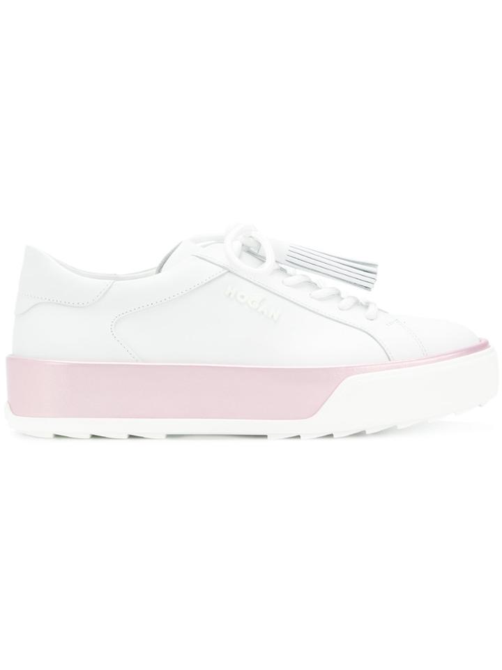 Hogan Colour-block Tassel Sneakers - White