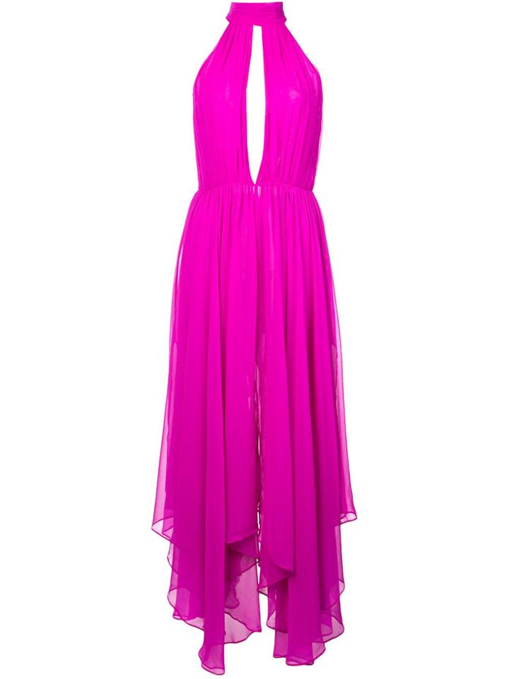 Fleur Du Mal Keyhole Gathered Dress With High Waist Bottom - Pink &